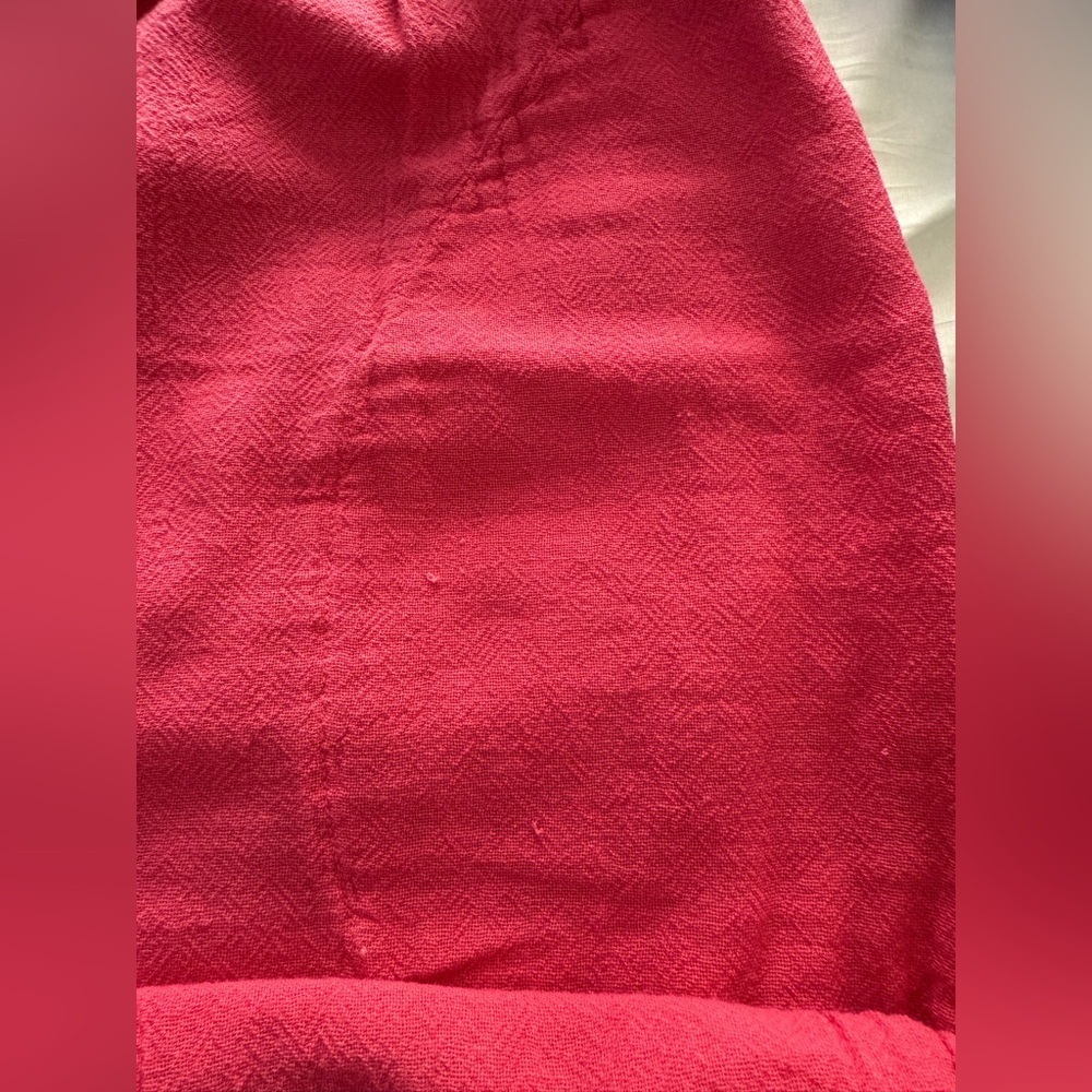 Oh My Gauze! Pink Cotton Wide Leg Pants Elastic Waist Size 1 - Picture 7 of 8